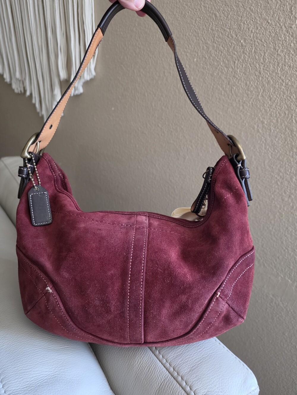 vintage Coach Soho Suede Crescent Hobo Bag - Picture 6 of 15